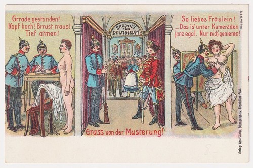Musterung akt weltkrieg - ak,