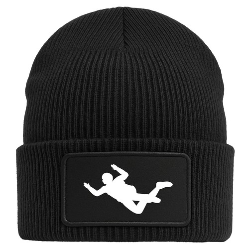Beanie skydiving silhouette - beanie,
