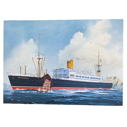 Postkarte schiff gneisenau - postkarte,