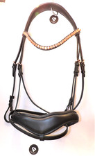 Trense rosegold leder schwarz - rosegold,