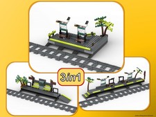 LEGO® 3in1 Bahnsteig für City Eisenbahn 60337 60470 60197 I Haltestelle Bahnhof