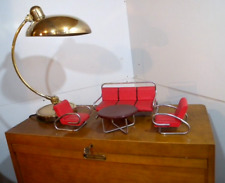 Halabala Bauhaus Miniatur Möbel 2 Sessel Sofa Tisch Hergenröther Stahlrohr Nr548