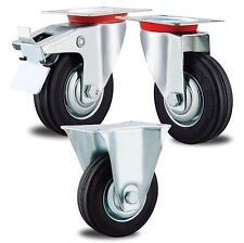 Rolle Transportrollen Vollgummi Reifen 80 - 200 mm Gummi schwarz Kugellager