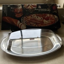 WMF Platte  mit Abdeckhaube oval Cromargan Aufschnitt Käse