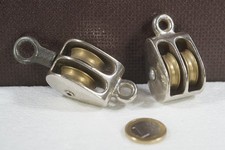 Doppelblock Seilblock 2 Umlenkrollen Block Edelstahl Boot Seilzug Flaschenzug