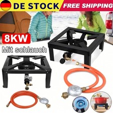 Gaskocher Hockerkocher Economic 8KW DE/AT mit 150 cm Schlauch & 50 mbar Regler~