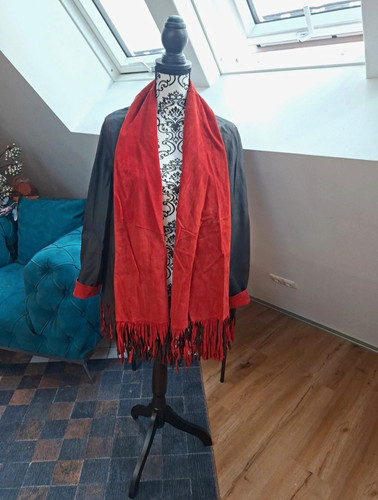 Leder damen poncho lederjacke - leder,