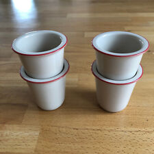 ღ 4x Becher Tee Kaffee Kakao Keramik beige 125 ml