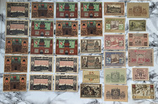 Deutsches Reich Lot von 33 Notgeldscheinen Städte und Gemeinden guter Zustand !