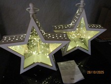 Lumesso 2tlg. Laternen Stern Set outdoorfähig mit LED Lichter und Timerfunktion
