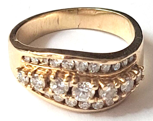 Brillantring karat gold - 14,