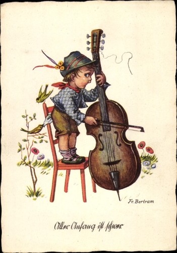 Künstler bertram aller - ak, bertram,