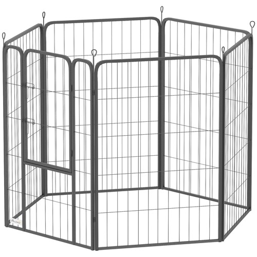 Pawhut welpenlaufstall eckig - pawhut,