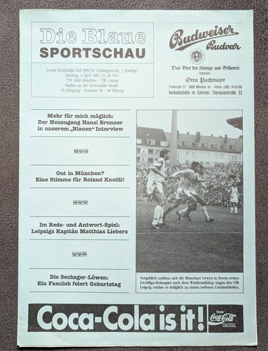 Programm tsv 1860 - programm, vfb