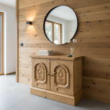 Voglauer Anno 1800 Kommode Anrichte klein Vintage shabby Landhaus Gold Holz