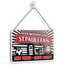 Blechschild St. Pauli Fan 1910
