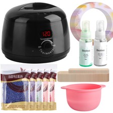 Wachsgerät Set Wachswärmer Wachs Erhitzer + Wachs Bohnen Haarentfernung Waxing