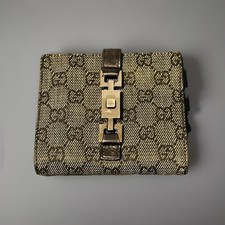 Gucci Vintage Jackie Geldbörse Portemonnaies GG Monogramm Canvas Leder Wallet