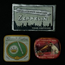 3x Grammophon Nadeln Zeppelin Fürsten Extra D. Stimme seines Herren 1.111Z