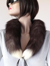 Pelz Schal Silberfuchs Kragen