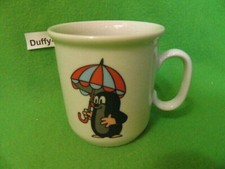 Henkelbecher Krtek  Maulwurf mit Regenschirm 9 cm von Thun 