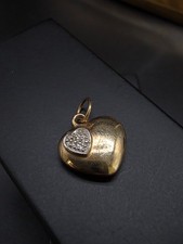 Anhänger 333 GOLD 8 Karat Gelbgold zeitlos Diamant Brillant Liebe Herz
