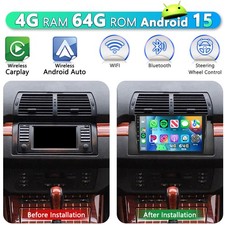 4+64G Android 15 Autoradio Navi BT Für BMW E53 E53 X5 E39 GPS WIFI Apple CarPlay