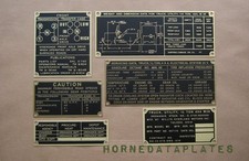 M38 JEEP BRASS DATA PLATES SET