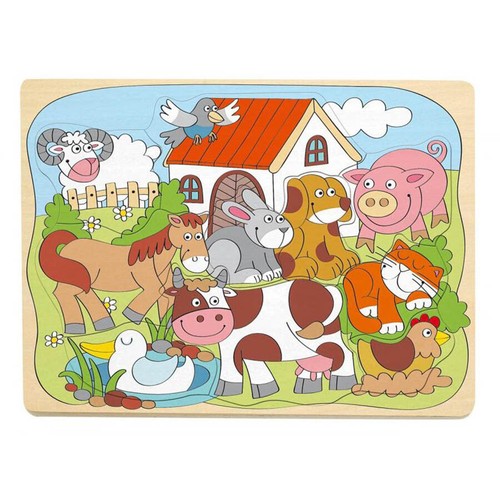 Kinder tier holzpuzzle - kinder,