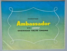Top Rarität Hindustan Ambassador mit OHV-Motor Verkaufsprospekt 09/1960 Indien
