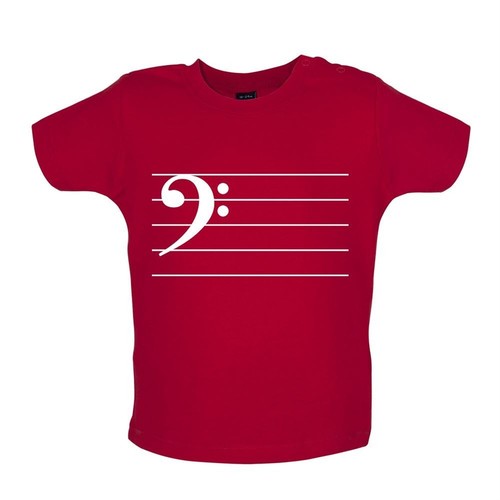 Bass cleff baby strampler - cleff,