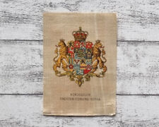 Herzogtum Sachsen Coburg Gotha Wappen Stoff Heraldik gedruckt Krone Vintage alt