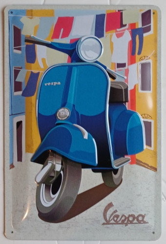 Vespa vintage metallplatte - vintage,