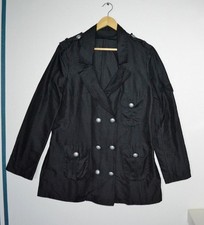 Schwarze Zweireiher Glanzjacke