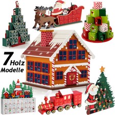 Adventskalender X-Mas zum Befüllen DIY Kalender Holz Weihnachtskalender Kinder
