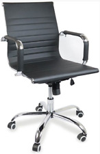 Elegance Bürostuhl schwarz Drehstuhl Armlehnen Höhenverstellung Kunstleder94-102