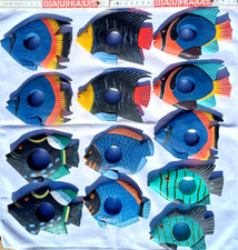 Deko-Fische aus Holz, kleine Streufische, 13 Stück, zum Basteln oder Dekoration