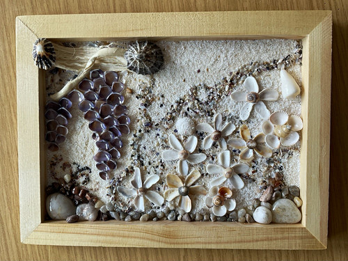 Maritimes wandbild muscheln - wandbild,