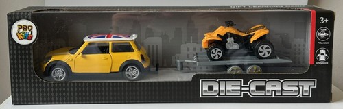 Mini cooper auto mit anhänger - auto,