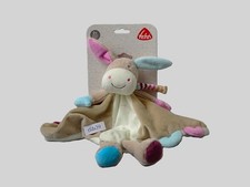Fehn Esel  braun beige rosa mit Füße Pferd Pony Schmusetuch Kuscheltuch (T187)