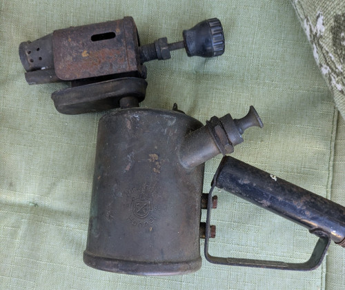 Alte lötlampe messing - lötlampe,