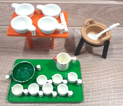 Geschirr weiß tisch playmobil - tisch,