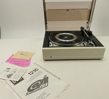 Dual 1216 Plattenspieler Turntable Automatik weiße Zarge Schiebe Haube Hi-5820