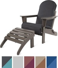 Original Adirondack Gartenstuhl inklusive Fußstütze + Stuhlauflage Gartensessel