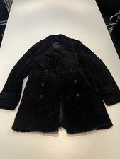 Burberry London Herren Mantel 100% Lammfell schwarz Neu Größe 48