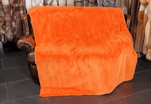7180 nerzfelldecke apricot - nerzfelldecke,