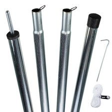2x Zeltstange Dachstange Spitze 2m Aufstellstange Tarpstange Vorzelt Camping B