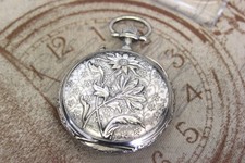 Rare große antike DEPOSE ARGENTAN Taschenuhr pocket watch