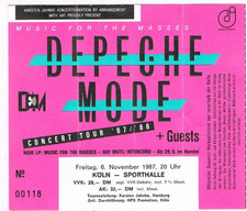 DEPECHE MODE - Eintrittskarte - MUSIC FOR THE MASSES Tour - 1987 KÖLN