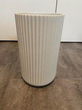 Lyngby Vase 25 cm weiß Porzellanvase Rillenvase Porzellan Vase Deko Dekovase TOP